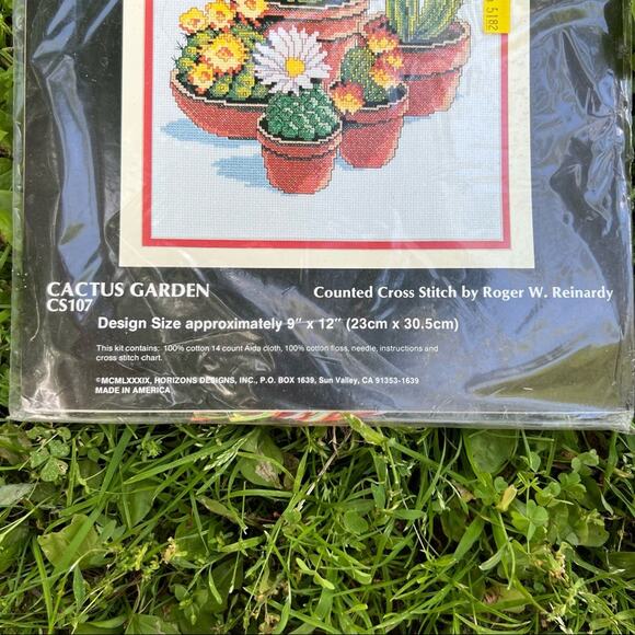 Vintage Monarch Horizons Cactus Garden Counted Cross Stitch kit new in package - Picture 2 of 3